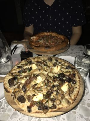 Gluten free truffle pizza and regular pizza special   at Coletta in New York City