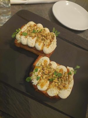 Lemon ricotta toast at Coletta in New York City