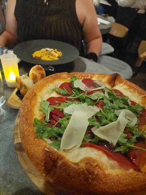 Fig jam and prosciutto pasta, such a delicious combination of flavours at Coletta in New York City