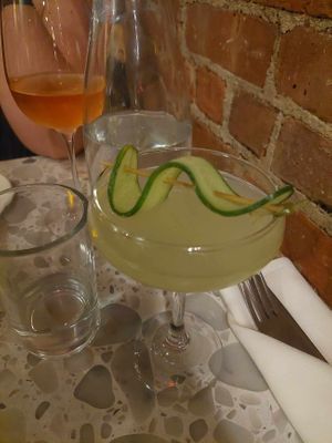 Cucumber Martini - yum! at Coletta in New York City
