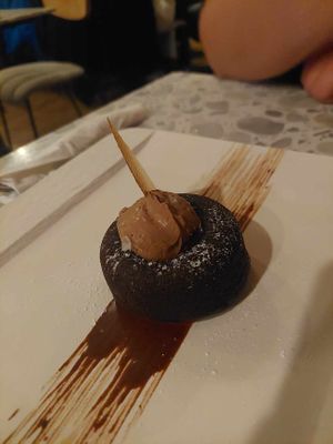 Chocolate and lavender lava cake. Very moreish without being too sweet and the lavender is balanced perfectly at Coletta in New York City