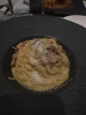 Carbonara - A MUST ORDER.  #Veganuary at Coletta in New York City