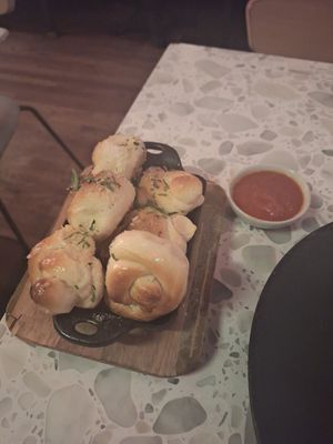 Parsley garlic knots at Coletta in New York City