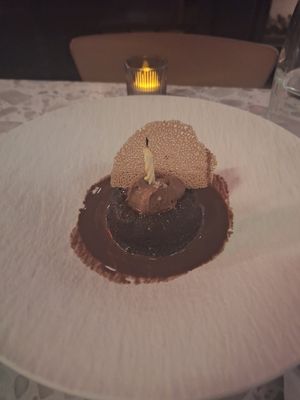 Chocolate lava cake at Coletta in New York City