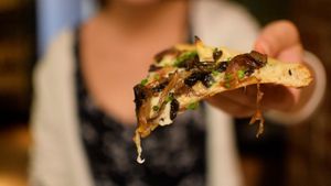 Truffle and fig pizza at Coletta in New York City