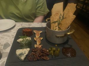 Cheese charcuterie board  at Coletta in New York City