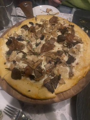 Truffle and mushroom pizza   at Coletta in New York City