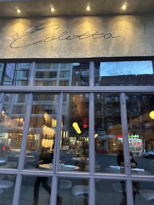 Outside #Veganuary at Coletta in New York City