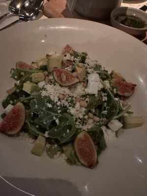 Salad with feta cheese and figs   at Coletta in New York City