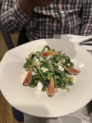 Fig and feta saladd came  at Coletta in New York City
