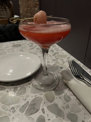 Lychee pom pom mocktail  at Coletta in New York City