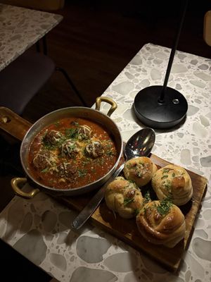 Puttanesca meatballs   at Coletta in New York City