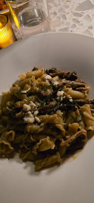 Mushroom pasta at Coletta in New York City