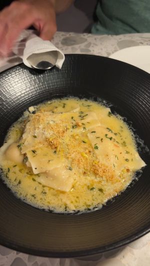 Small portion but very tasty ravioli   at Coletta in New York City