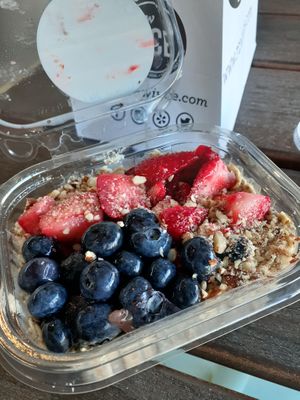 Big Berry Omega Crunch without the Honey .... perfect!!! at Raw Juce in Fort Lauderdale