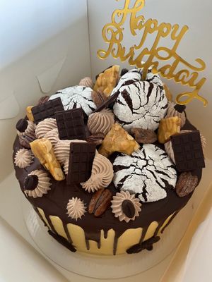 Chocolate caramel cake  at Veg'n'lishious in Leeds