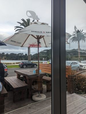 View from inside at Stoked in Whitianga