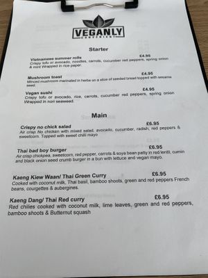 Menu April 2022  at Veganly Convenient in Rochester