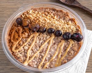 Peanut Butter Overnight Oats at Gratefuel Cafe in Fort Lauderdale