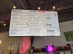Lunch menu  at Gratefuel Cafe in Fort Lauderdale