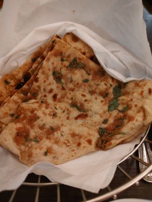 Garlic roti at Noon Mirch in Webster
