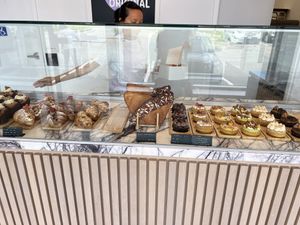 Display of vegan pastries   at Purple Horseshoe Baking in Oakville