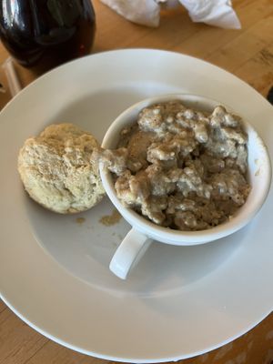 Half order vegan biscuits and gravy  at Butter Cafe in Dayton