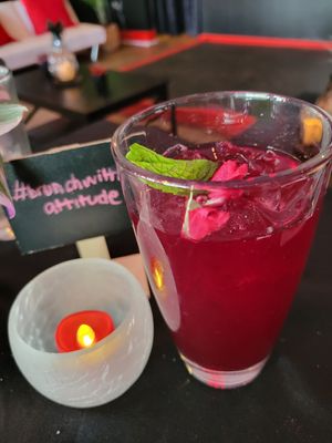Vanilla beet lemonade at Veggi Chefs at Attitude Lounge in Beverly Hills