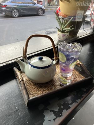 tea (on ice)  at Arelom D D Organic Bistro in Bangkok