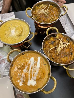 Berenjenas, albondigas vegetales  at Namaste Restaurante in Bilbao