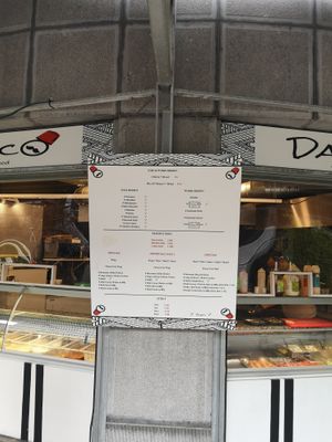 Menu at Damasco in Leuven