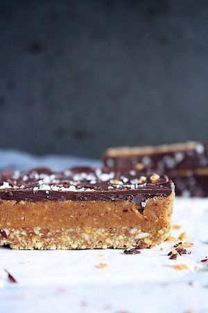 Raw vegan peanut butter millionaire bars  at The Sweet Botanist Plant Based - Cloud Kitchen in Dallastown