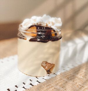 Boston cream pie donut dessert jar  at The Sweet Botanist Plant Based - Cloud Kitchen in Dallastown