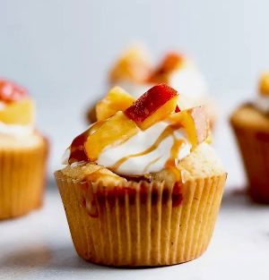 Peach cupcakes  at The Sweet Botanist Plant Based - Cloud Kitchen in Dallastown