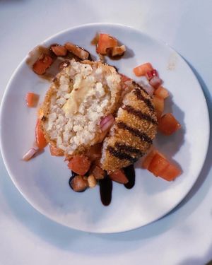 caprese arancini at The Sweet Botanist Plant Based - Cloud Kitchen in Dallastown