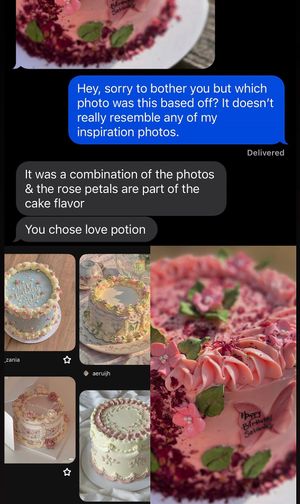 Photo asking about design plus inspiration vs received  at The Sweet Botanist Plant Based - Cloud Kitchen in Dallastown