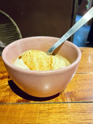 Affogato (use tonka macadamia icecream to veganise)   at WAIRA Ice Cream & Speciality Coffee in Minca