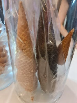 Normal Cone & Charcoal Cone ~ 24/2/22 at Heartbreak Melts in Northeast Singapore