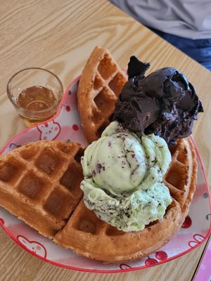 peppermint and 90% resentment ice cream at Heartbreak Melts in Northeast Singapore