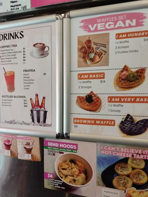Menu at Heartbreak Melts in Northeast Singapore