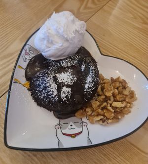 Lava cake with coconut ice cream ~ 27/8/23 at Heartbreak Melts in Northeast Singapore