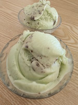 Peppermint ice cream  ~ 3/10/24 at Heartbreak Melts in Northeast Singapore