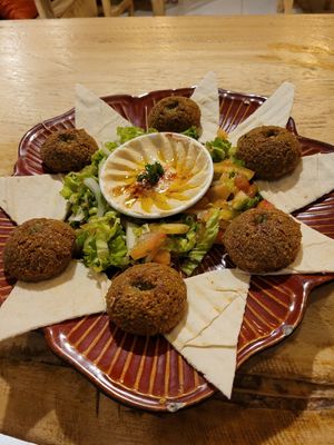 Falafel plate, 27 COP at Marhaba in Minca