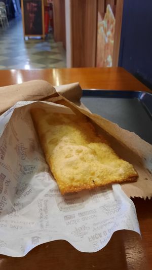 Pastel at Um Sonho de Coxinha (Cantina Vegana) in Sao Paulo