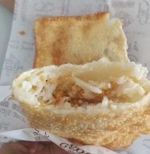 sabor queijo com alho at Um Sonho de Coxinha (Cantina Vegana) in Sao Paulo
