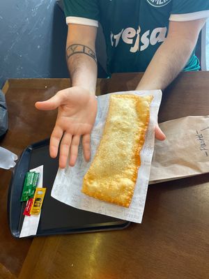 Bacalhau vegano /vegan cod   at Um Sonho de Coxinha (Cantina Vegana) in Sao Paulo