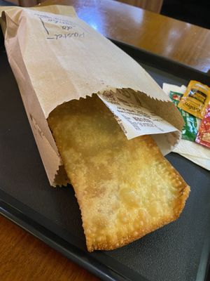 Ready to go (away from smelly neighbors).  at Um Sonho de Coxinha (Cantina Vegana) in Sao Paulo