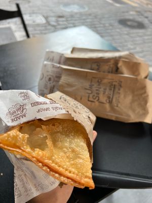 Four is too many at Um Sonho de Coxinha (Cantina Vegana) in Sao Paulo