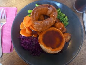 Vegan mushroom suet pudding at Seven Stars in Kingsbridge