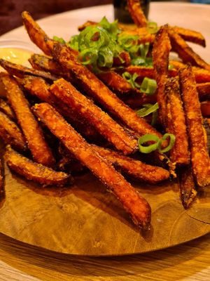 Sweet potatoe fries - soooo yummy at Hawaii Poké Bowl in The Hague